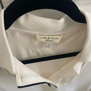 Rag & Bone collared white blouse